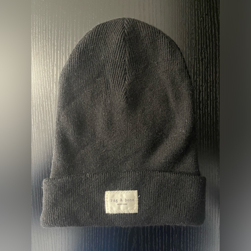 Rag & Bone Black Knit Beanie